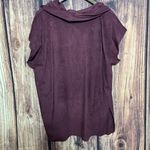 Bryn Walker  Women Porto Wine Pocket Velvet Poncho Tunic Top Sz L $150 Lagenlook Photo 8