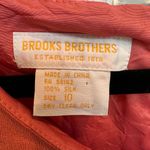 Brooks Brothers Vintage  100% Silk Peach Coral Long Sleeve Midi Dress Size 10 M Photo 9