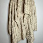 Beige Heavy Cable Knitt Cardigan Size Small Photo 2