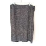 EXPRESS Silver Metallic Stretchy Sparkle Midi Skirt NWTs size XL Photo 1