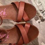blowfish Brown Faux Leather Cork Wedge Sandals Size 9 Photo 10