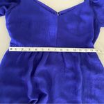 Moulinette Soeurs Anthropologie Blue Cold Shoulder Puff Sleeve Carina Dress XS Photo 8
