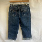 Earl Jean Capri Roll Cuff Denim Womens Size 6 Cropped Simple Casual Everyday Blue Photo 2