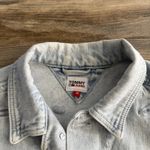 Tommy Hilfiger Tommy Jeans Oversized Cropped Trucker Jacket Women’s XS Light Wash Distressed Photo 2