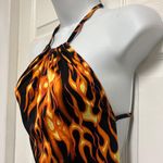 Bear Dance Fire Print With Open Back Mini Dress Photo 4