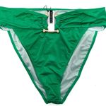 Pretty Little Thing NWT Plus Green Hammered Trim Bikini Size US 14 - BOTTOM ONLY Photo 7