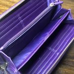 Coach Purple Patent Leather Full Zip Continental Wallet with Interior Coin Purse Photo 9