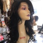 Black curly long wig extreme sports dance lace wig Size 24 Photo 1