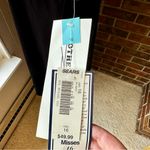 Elegant Navy Midi Velvet Dress Crystal Collar Holiday Travel Evening Outfit Vtg Blue Size 16 Photo 4