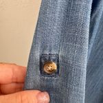 American Eagle boyfriend Jean buttons shirt size MEDIUM NEW Blue Photo 8