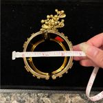 Vintage Gold Tone Mesh Hinged Clamper Bracelet Indian Bollywood Photo 4