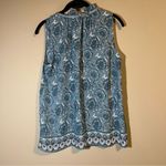 Violet+Claire ✨  Women’s Blue Floral Blouse Small Photo 5