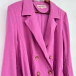 Free People Olivia Blazer Pink Linen Blend Size Large Photo 5