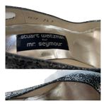 Stuart Weitzman For Mr Seymour Silver Glitter Shimmer Pumps Size 7.5N Photo 6