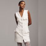 BHLDN  Ella‎ V-Neck Pearl Tweed Mini Dress Photo 2