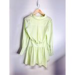 GRLFRND  Mini Dress Extra‎ Small Button Down Long Sleeve Lime Green Photo 1