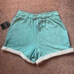 Forever 21 blue/green sweatpant shorts size medium NWT Photo 1