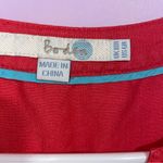 Boden Linen Mini Dress Women Size 6 Prairie Peasant Cottagecore Preppy Sundress Red Photo 3