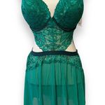 AUDEN XL intimate sleepwear lingerie green underwire padded adjustable straps Photo 2