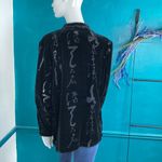 Black velvet burnout unstructured jacket Photo 3