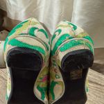 Prada Vtg  SS2003 Green Brocade Flat Shoes 37.5‎ Photo 8