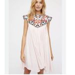 Free People NWT In The Flowers pink embroidered pink swing mini dress size XS Photo 1