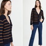 Vince  Wool Cashmere Breton Stripe Cardigan‎ XXXL Photo 2