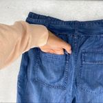 Lord & Taylor Belted Chambray Pant Blue Size XS Photo 6