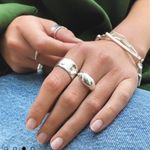 MONICA VINADER Siren Muse Wide Ring, Silver, Size 4.5,$250 Silver Photo 5