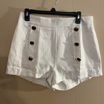 SweatyRocks  White High Waisted Double Breasted Vintage Look Cloth Shorts Photo 0