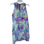 Title Nine  Sleeveless active wear Sports Dress padded bra Tropical Palm Size 8 Photo 3