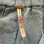 Free People shorts Medium floral embroidered cotton linen high waist boho Photo 3