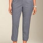 Talbots Nautical Sailboat Print Heritage Cropped Side Zip Pants Size 12 Photo 0