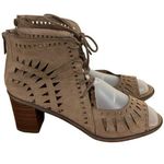 breckelle's Women’s Gabby 11 Laser Cut Stack Lace Up Heels Beige Size 10 Sk2688 Photo 0