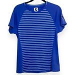 FootJoy  Athletic Women’s Striped Country Club Golf Shirt in Blue/White Size S Photo 0