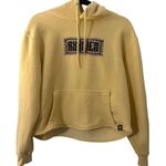 Ayylien Cropped Hoodie Size Small Yellow Hooded Sweatshirt Comfy Soft Photo 0