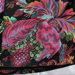 English Rose New Metallic Floral Jacquard Mini Skirt Black Pink Photo 9