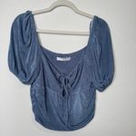 Sophie Rue  Slinky Blue Crop Top Photo 1