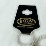 Bacon & Co Tennessee Volunteers Spinning Football Keychain Keyring Silver Photo 3
