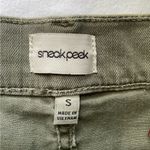 Sneak Peek Distressed Ripped Sexy Boyfriend Olive Green Women Shorts Photo 9