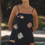 Anthropologie  Celandine Sea Life Embroidered Mini Dress fish beaded a-line Photo 0