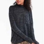 BDG  Charcoal Grey Oversized Mock Neck Pocket Sweater Size Small Photo 0