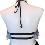 Apt. 9  Womens Bikini Top Swimsuit Flutter Flounce Bright Tropical Print Large Photo 2