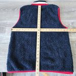 Tommy Hilfiger Jacket Vest Womens Medium Faux Fur Navy Blue Red White Full Zip Photo 14