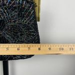 Vintage Jotta Black Iridescent Beaded Floral Crossbody Purse‎ Photo 5