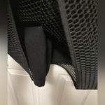 AQUA Black Sleeveless Fit & Flare with Fishnet Lace Dress Photo 5