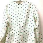Leslie Fay 80’s White & Green Polka Dot Blazer Is A Size Small. Photo 4