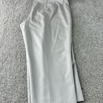 St. John Collection Women's Size 14 Beige Wide Leg Cropped Career Pants Designer Photo 4