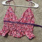 Sid and Sam‎ floral crop top size medium boutique tank Pink Photo 3