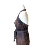 BCB Generation Halter Maxi Dress XS Brown Backless Hoco Sparkle Belted Ombre Photo 3